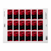 Étiquette Rose rouge passion (Feuille entière)