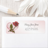 Étiquette Rose rouge & Stem Floral Photographie Saint Valent (En situation)