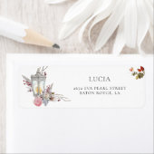 Étiquette Rose rustique et Fête des mariées Lanterne (En situation)