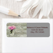 Étiquette rose rustique maçon jar mariage (En situation)