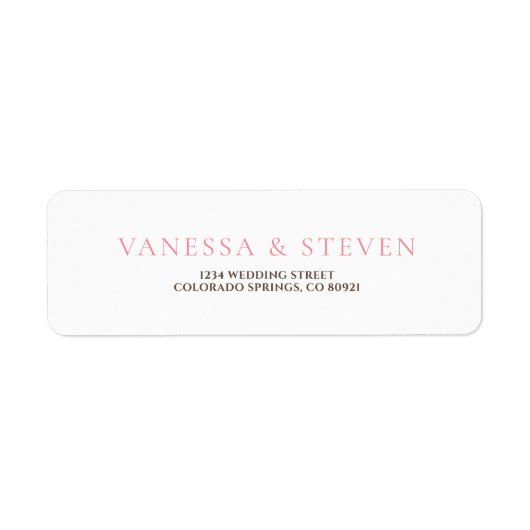 Étiquette Rose simple (Devant)