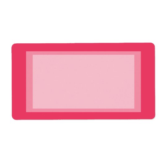 Étiquette rose simple (Devant)