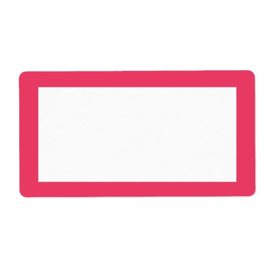 Étiquette rose simple (Devant)