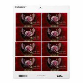 Étiquette Rose Steampunk (Feuille entière)