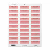 Étiquette Rose Typographique Sophistiqué (Feuille entière)