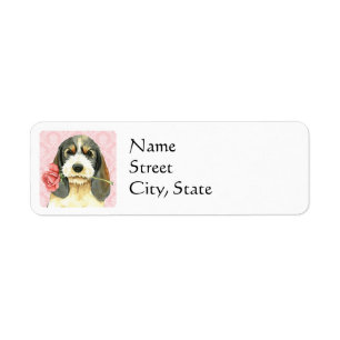 Étiquette Rose Valentin Petit Basset Griffon Vendeen
