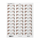 Étiquette Rose vert Gold Tropical Palm Tree Feuille Mariage (Feuille entière)