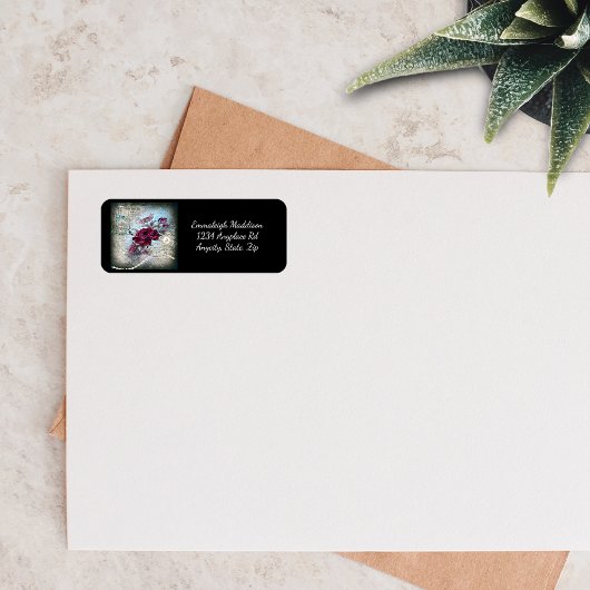 Étiquette Rose victorien Ephemera