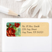 Étiquette Rose vintage (En situation)