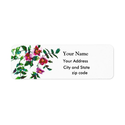 Étiquette Rose vintage (Devant)