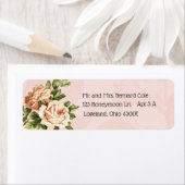 Étiquette Rose Vintage botanique (En situation)