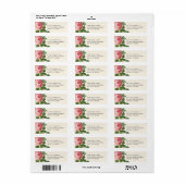 Étiquette Rose Vintage peint Mariage Boho (Feuille entière)