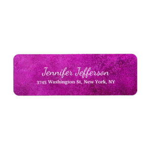 Étiquette Rose violet Feminine écriture manuscrite Créative