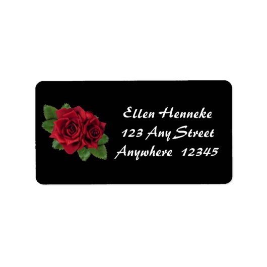 Étiquette Roses Black Pearl (Devant)