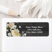 Étiquette Roses blanches et haleine de bébé sur Fête des mar (En situation)