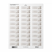 Étiquette Roses Blanches Fleurs 3D | Mariage (Feuille entière)