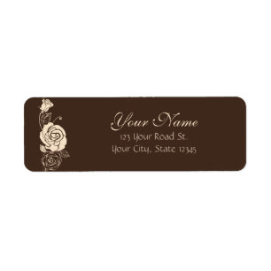 Étiquette Roses de café et de crème