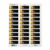 Étiquette Roses de pêche par pays (Feuille entière)