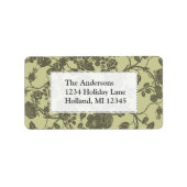 Étiquette Roses d'Escalades sur Mossy Green Adresse de retou (Devant)