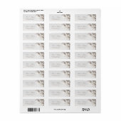 Étiquette Roses d'Ivoire Fleurs 3D | Mariage (Feuille entière)