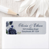 Étiquette Roses Dusty Blue (En situation)