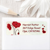 Étiquette Roses Floraux Rétro avec Vecteur Thorns (En situation)