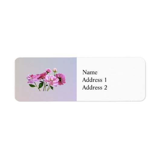 Étiquette Roses minuscules roses (Devant)