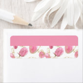 Étiquette Roses roses (En situation)