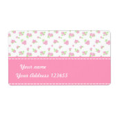 Étiquette Roses roses (Devant)