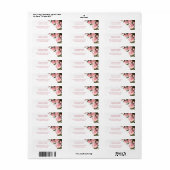 Étiquette Roses Roses 3D Fleurs | Mariage (Feuille entière)