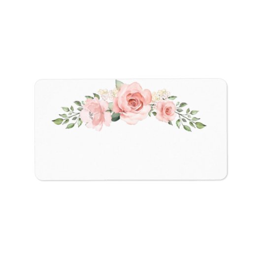 Étiquette Roses roses blush rose pâle vierges (Devant)