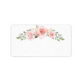 Étiquette Roses roses roses blanches (Devant)