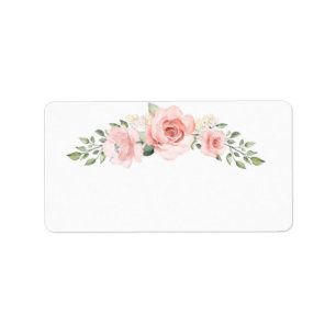 Étiquette Roses roses roses blanches