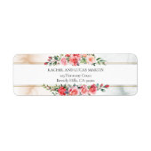 Étiquette Roses roses roses roses romantiques (Devant)