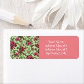 Étiquette Roses roses victoriennes (En situation)