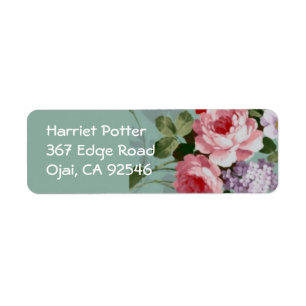 Étiquette Roses rouges roses vintages