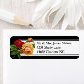 Étiquette Roses Vintages romantiques de Bohême (En situation)