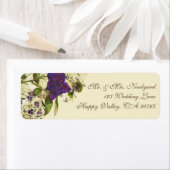 Étiquette Roses violets (En situation)