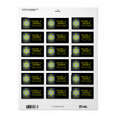 Étiquette rosh hashanah (étoile de david) (Feuille entière)