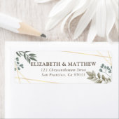 Étiquette Rotation Rustique Aquarelle Mariage géométrique Re (En situation)