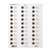 Étiquette Rottweiler Adresse de retour de Noël (Feuille entière)