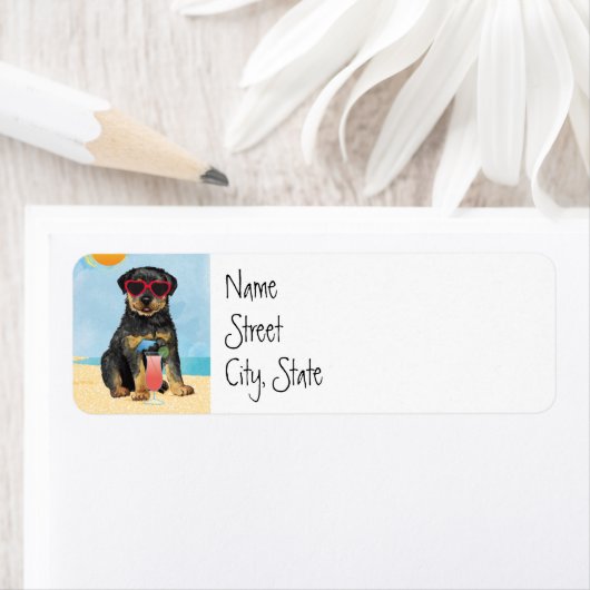 Étiquette Rottweiler d'été (En situation)