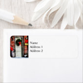 Étiquette Roue de Noël (En situation)