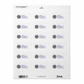 Étiquette Roue en noir et blanc (Feuille entière)