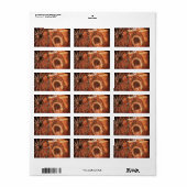 Étiquette Roue en Wagon Rustique Horseshoes Style Occidental (Feuille entière)