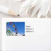 Étiquette Roue Ferris colorée (En situation)