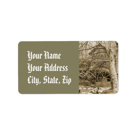 Étiquette Roue vintage (Devant)