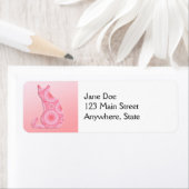 Étiquette "Roues de lumière" Chat - corail rose (En situation)