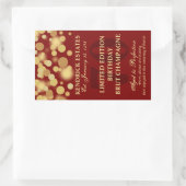 Étiquette rouge 750ml d'anniversaire de bulles de (Sac)