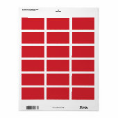 Étiquette rouge Amaranthe (couleur solide) (Feuille entière)